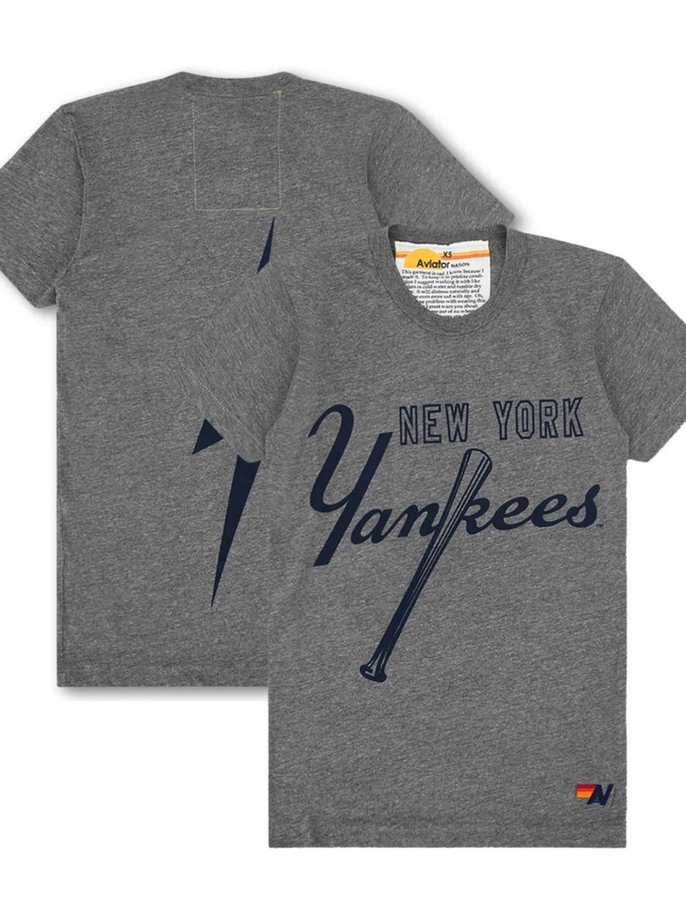 Aviator Nation New York Yankees Gray Graphic Tee